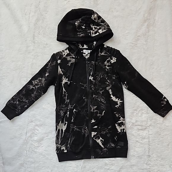 Black and Cream Hooded Sweatshirt - Picture 1 of 3